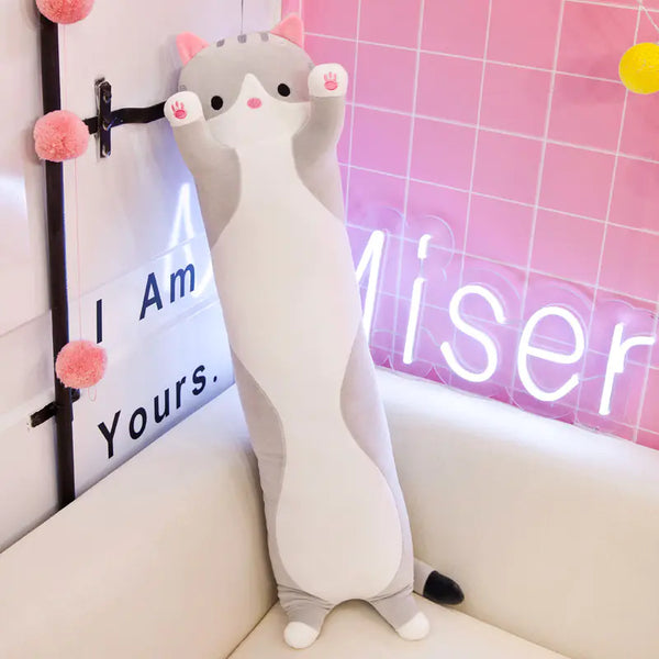 Plush Cat Pillow – Your New Favorite Hug Buddy - 70-130CM