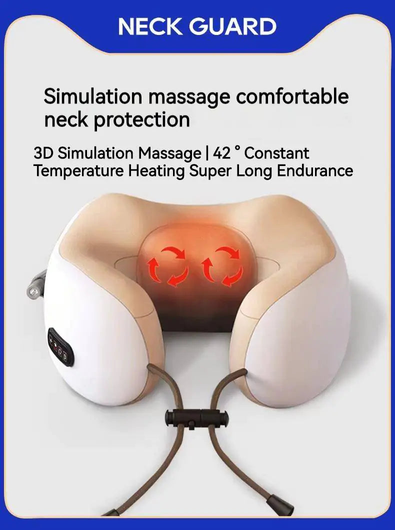 U-shaped Electric Neck Massager with Heat and Memory Foam