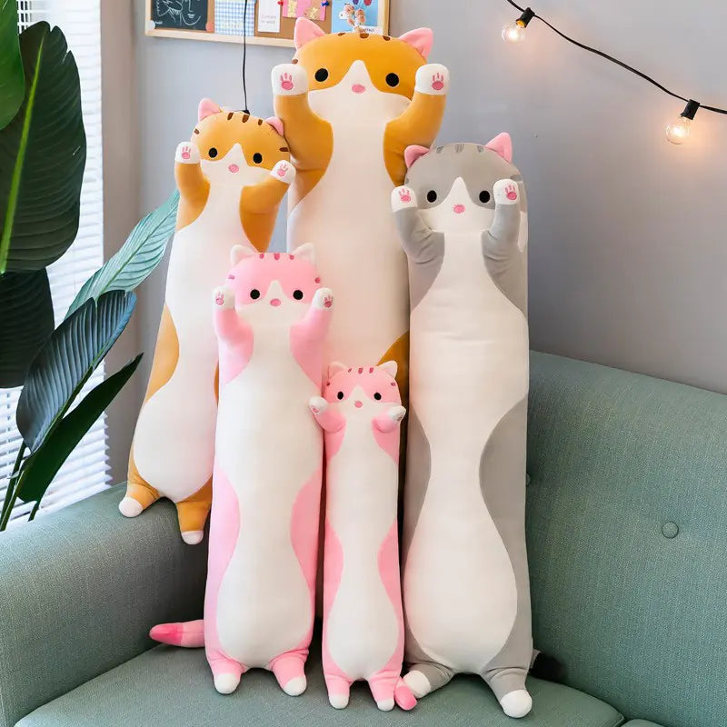 Plush Cat Pillow – Your New Favorite Hug Buddy - 70-130CM